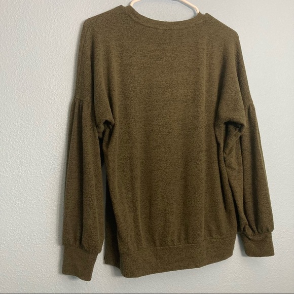 Lucky Brand Crewneck Sweater - Olive Green - Small - Picture 7 of 8